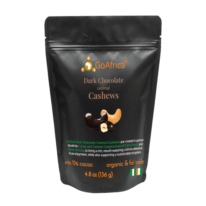 Go Africa® Dark Chocolate Covered Cashews, 4.41oz bag - Image 2