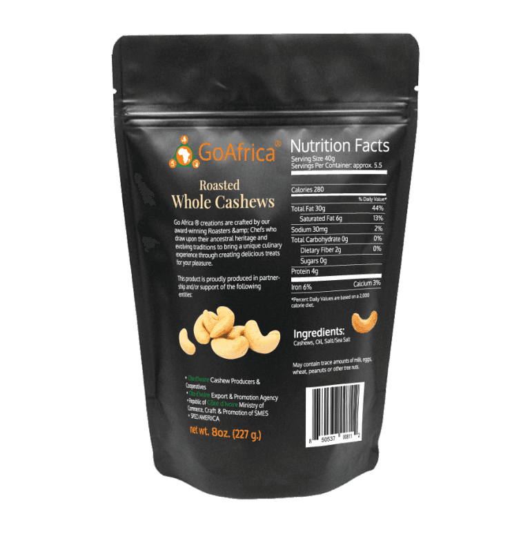 Go Africa® Roasted Cashews, 8oz bag - Image 3