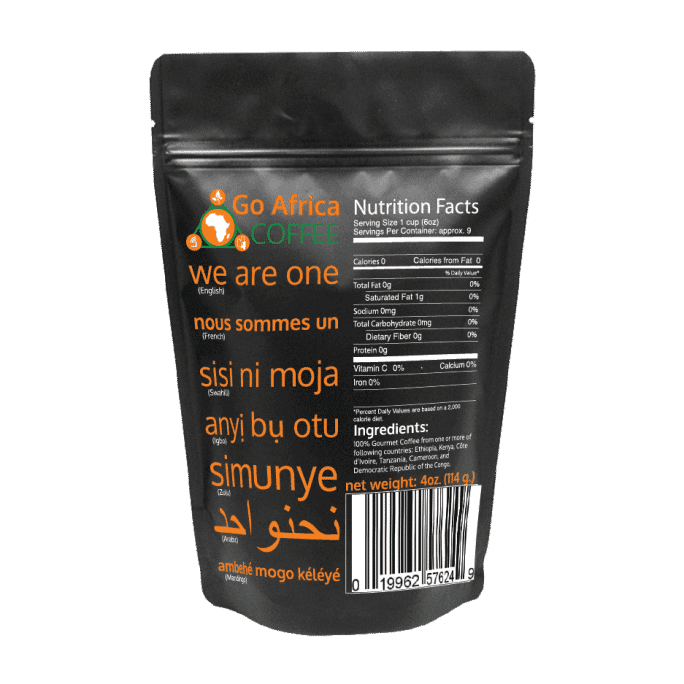 Go Africa® Coffee 4oz Bag (Whole Bean) Dark Roast - Image 3